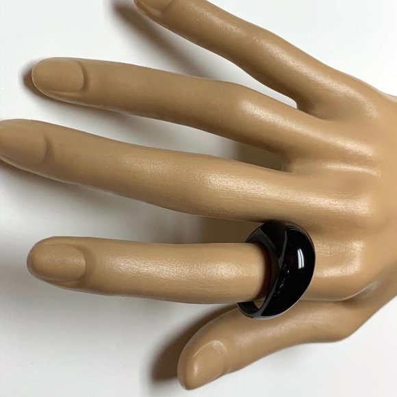 Brown Agate with Light Brown Strikes Polished Ring - Picture 2 of 8